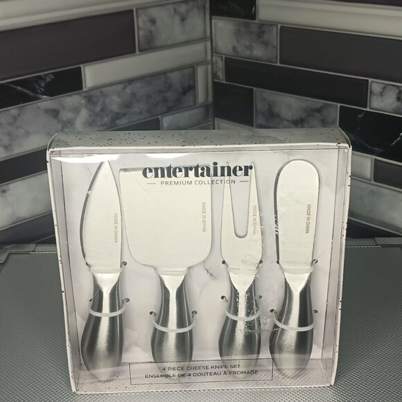 NEW. Prestige 4 Piece Knife Set Cheese - Premium Collection Entertainer Unopened - Picture 6 of 6